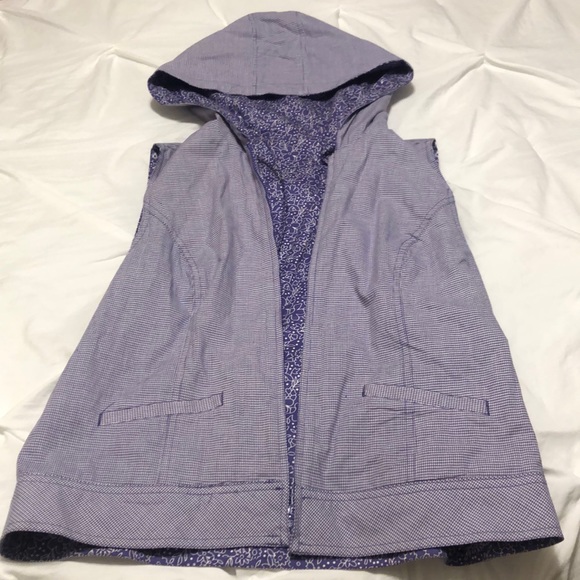 Christopher & Banks Reversible Hooded Vest - Picture 3 of 5